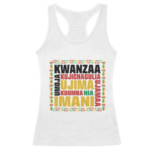 Nguzo Saba Seven Principles Racerback Tank Top African Heritage Celebration Gift - Print Your Wear