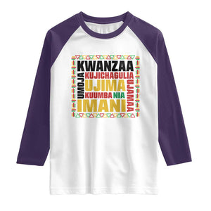 Nguzo Saba Seven Principles Raglan Shirt African Heritage Celebration Gift - Print Your Wear