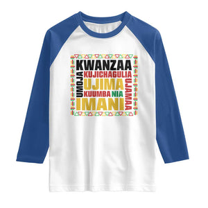 Nguzo Saba Seven Principles Raglan Shirt African Heritage Celebration Gift - Print Your Wear
