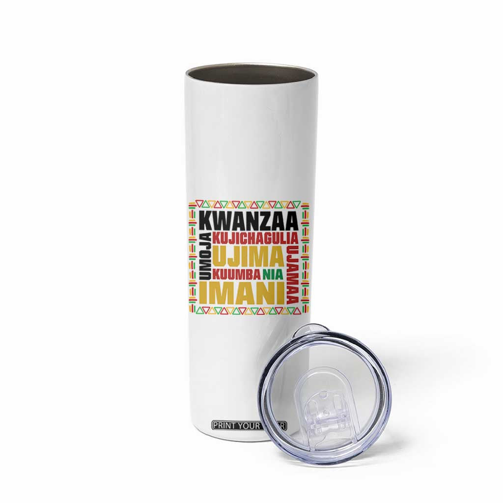 Nguzo Saba Seven Principles Skinny Tumbler African Heritage Celebration Gift TS12 Print Your Wear
