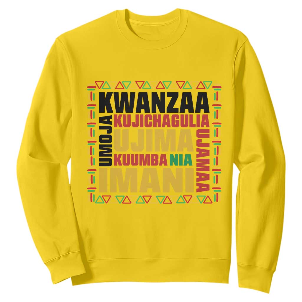 Nguzo Saba Seven Principles Sweatshirt African Heritage Celebration Gift TS12 Daisy Print Your Wear