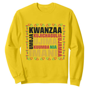 Nguzo Saba Seven Principles Sweatshirt African Heritage Celebration Gift TS12 Daisy Print Your Wear
