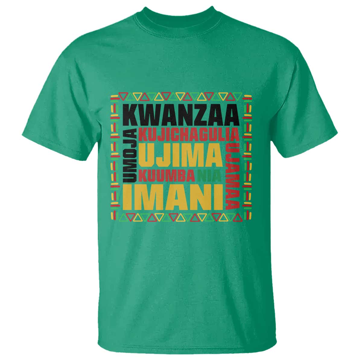 Nguzo Saba Seven Principles T Shirt African Heritage Celebration Gift TS12 Irish Green Print Your Wear