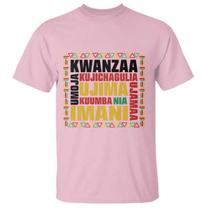 Nguzo Saba Seven Principles T Shirt African Heritage Celebration Gift TS12 Light Pink Print Your Wear