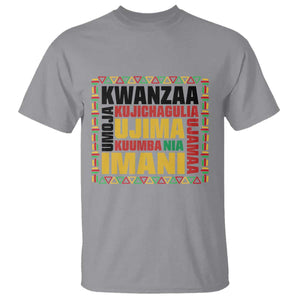 Nguzo Saba Seven Principles T Shirt African Heritage Celebration Gift TS12 Sport Gray Print Your Wear