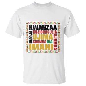 Nguzo Saba Seven Principles T Shirt African Heritage Celebration Gift TS12 White Print Your Wear
