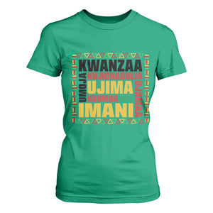 Nguzo Saba Seven Principles T Shirt For Women African Heritage Celebration Gift TS12 Irish Green Print Your Wear