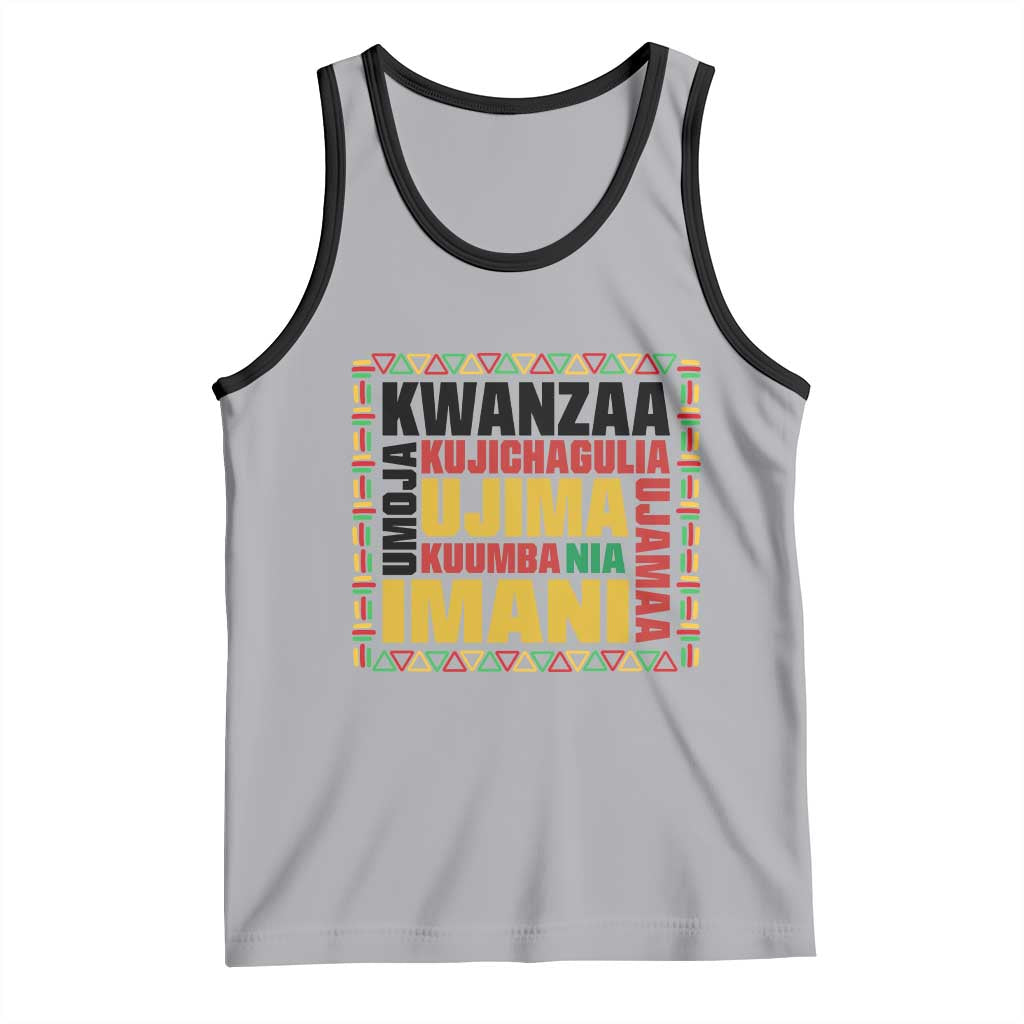 Nguzo Saba Seven Principles Tank Top African Heritage Celebration Gift TS12 Athletic Heather Black Print Your Wear