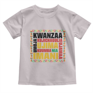 Nguzo Saba Seven Principles Toddler T Shirt African Heritage Celebration Gift TS12 Ice Gray Print Your Wear