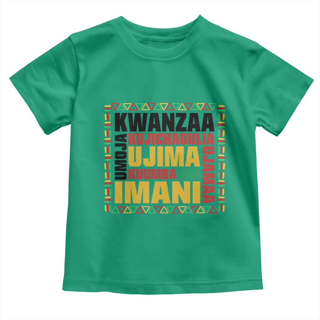 Nguzo Saba Seven Principles Toddler T Shirt African Heritage Celebration Gift TS12 Irish Green Print Your Wear
