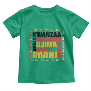 Nguzo Saba Seven Principles Toddler T Shirt African Heritage Celebration Gift TS12 Irish Green Print Your Wear