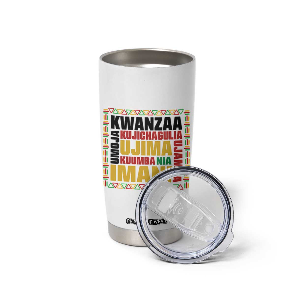 Nguzo Saba Seven Principles Tumbler Cup African Heritage Celebration Gift - Print Your Wear