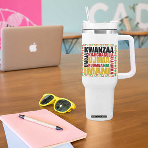 Nguzo Saba Seven Principles Tumbler With Handle African Heritage Celebration Gift - Print Your Wear