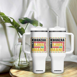 Nguzo Saba Seven Principles Tumbler With Handle African Heritage Celebration Gift - Print Your Wear