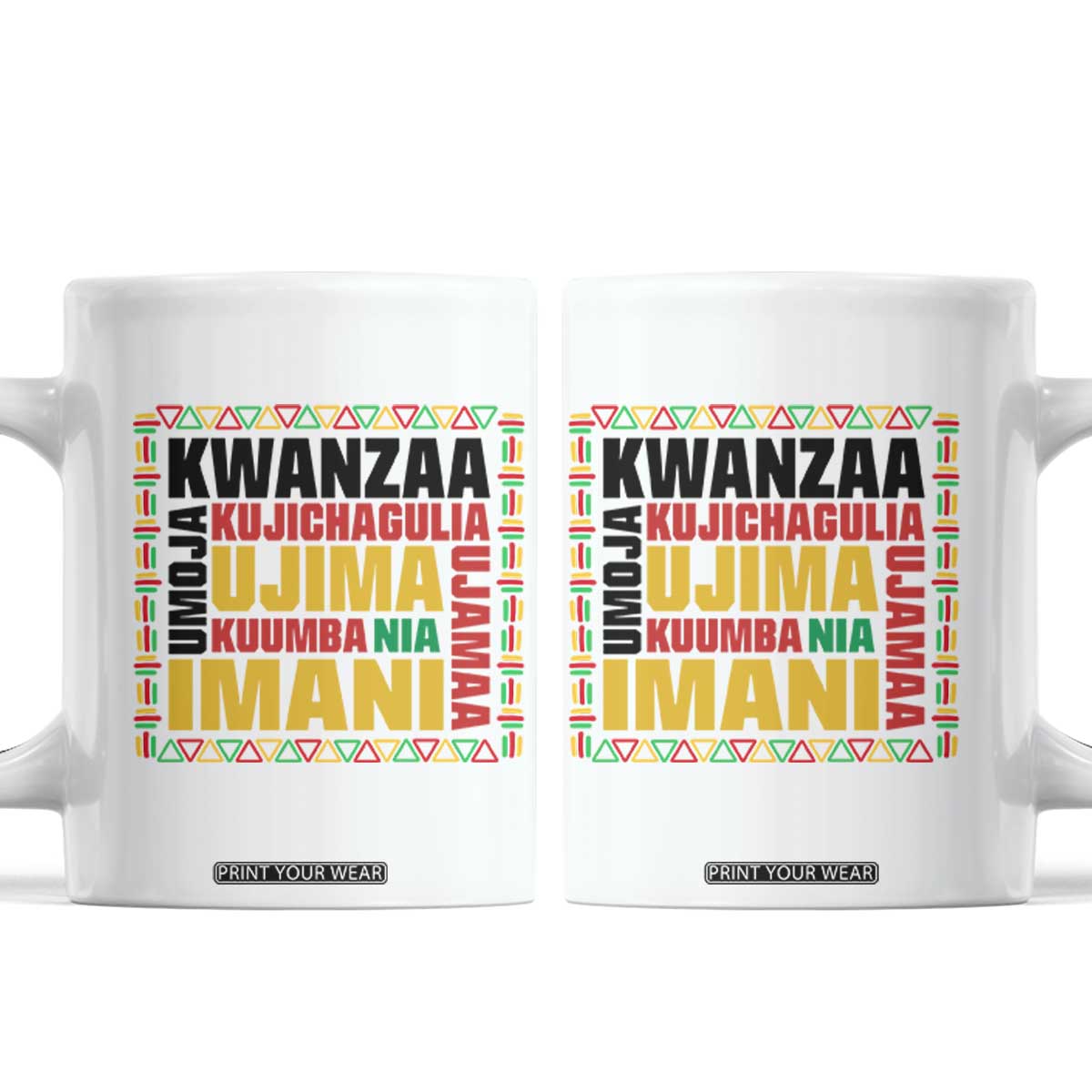 Nguzo Saba Seven Principles Coffee Mug African Heritage Celebration Gift - Print Your Wear