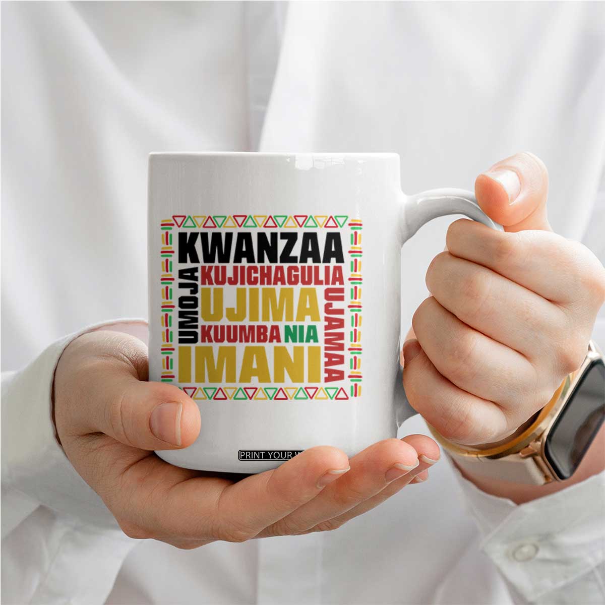 Nguzo Saba Seven Principles Coffee Mug African Heritage Celebration Gift - Print Your Wear