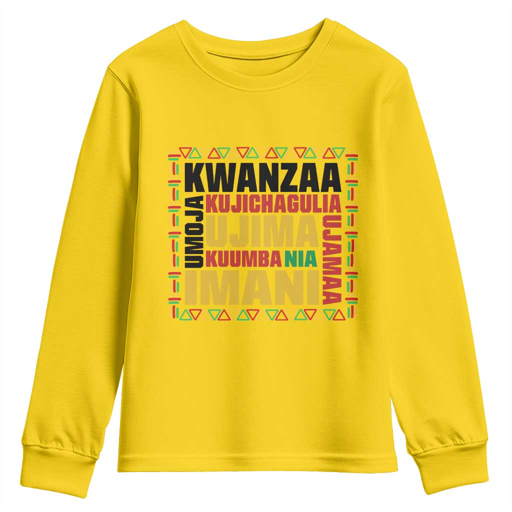 Nguzo Saba Seven Principles Youth Sweatshirt African Heritage Celebration Gift TS12 Daisy Print Your Wear