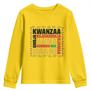 Nguzo Saba Seven Principles Youth Sweatshirt African Heritage Celebration Gift TS12 Daisy Print Your Wear