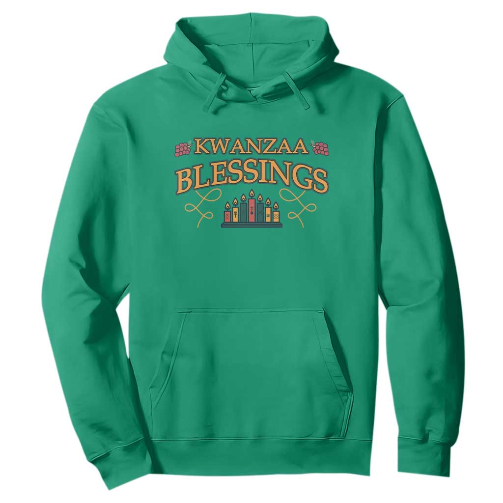Kwanzaa Blessings Hoodie African Heritage Celebration Gift TS12 Irish Green Print Your Wear