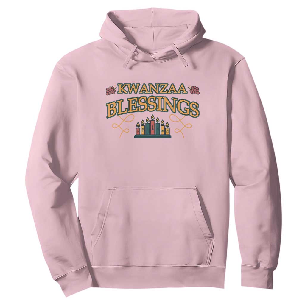 Kwanzaa Blessings Hoodie African Heritage Celebration Gift TS12 Light Pink Print Your Wear