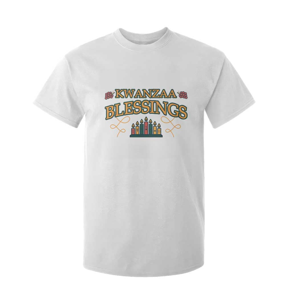 Kwanzaa Blessings T Shirt For Kid African Heritage Celebration Gift TS12 White Print Your Wear