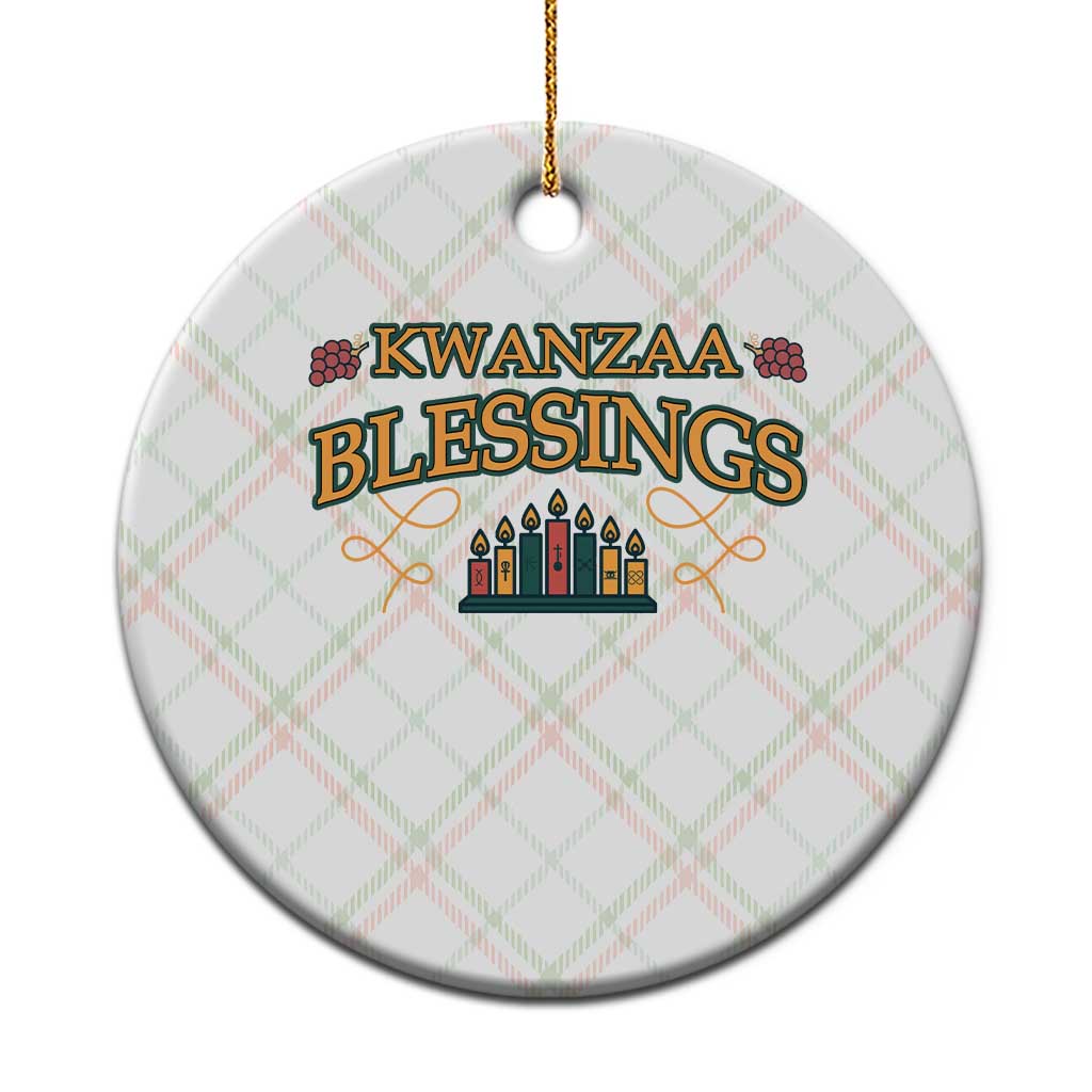Kwanzaa Blessings Ceramic Ornament African Heritage Celebration Gift TS12 1pc Christmas Plaid Print Your Wear