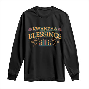 Kwanzaa Blessings Long Sleeve Shirt African Heritage Celebration Gift TS12 Black Print Your Wear