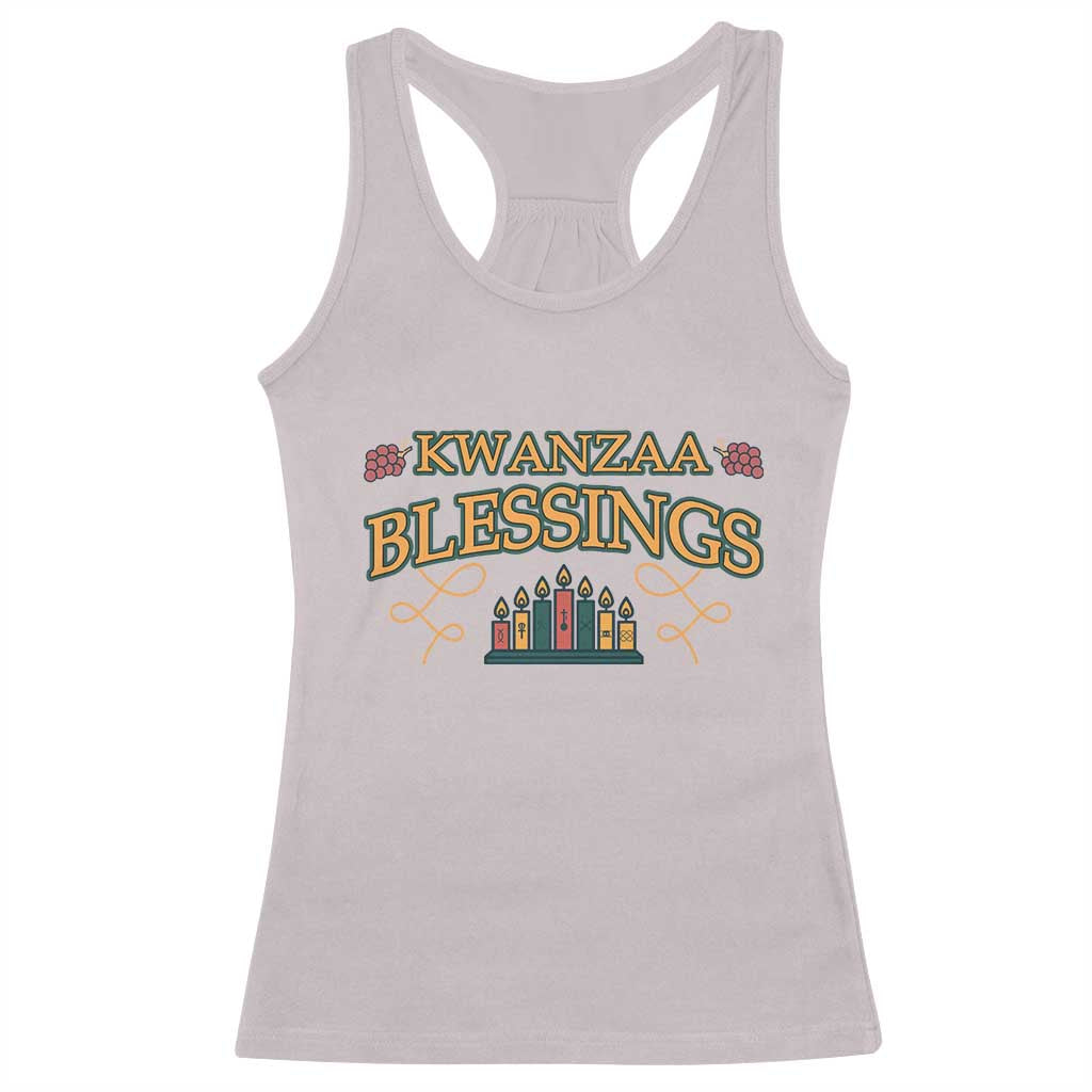 Kwanzaa Blessings Racerback Tank Top African Heritage Celebration Gift TS12 Ice Gray Print Your Wear