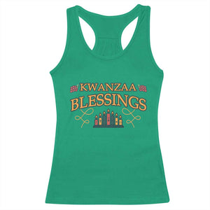 Kwanzaa Blessings Racerback Tank Top African Heritage Celebration Gift TS12 Irish Green Print Your Wear