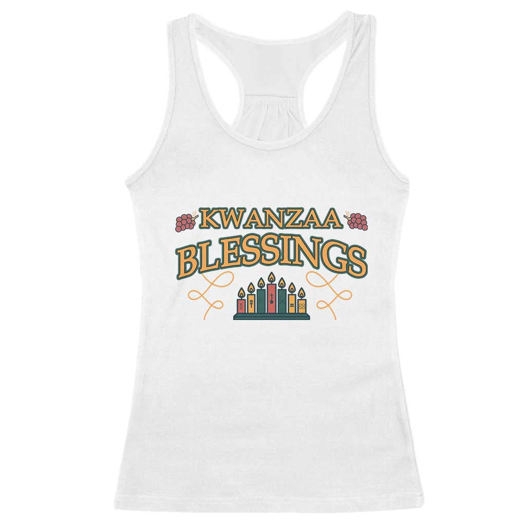 Kwanzaa Blessings Racerback Tank Top African Heritage Celebration Gift TS12 White Print Your Wear