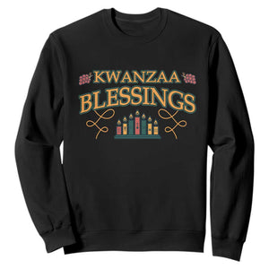 Kwanzaa Blessings Sweatshirt African Heritage Celebration Gift TS12 Black Print Your Wear