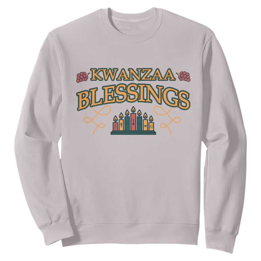 Kwanzaa Blessings Sweatshirt African Heritage Celebration Gift TS12 Ice Gray Print Your Wear
