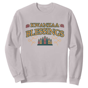 Kwanzaa Blessings Sweatshirt African Heritage Celebration Gift TS12 Ice Gray Print Your Wear