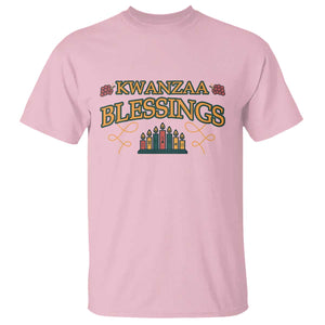 Kwanzaa Blessings T Shirt African Heritage Celebration Gift TS12 Light Pink Print Your Wear