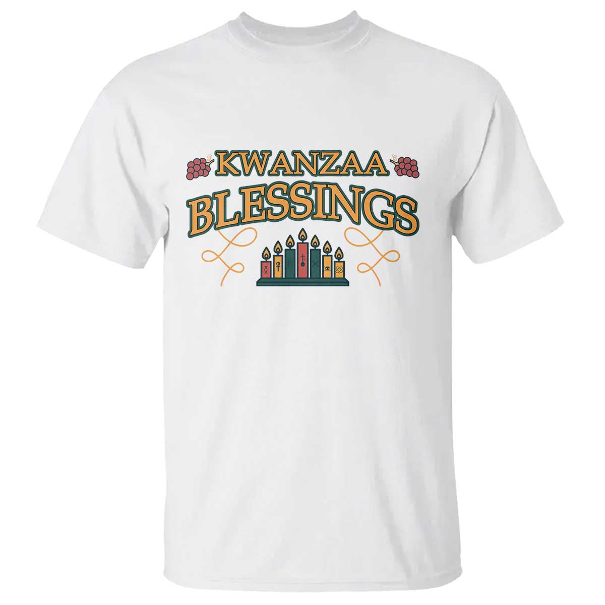 Kwanzaa Blessings T Shirt African Heritage Celebration Gift TS12 White Print Your Wear