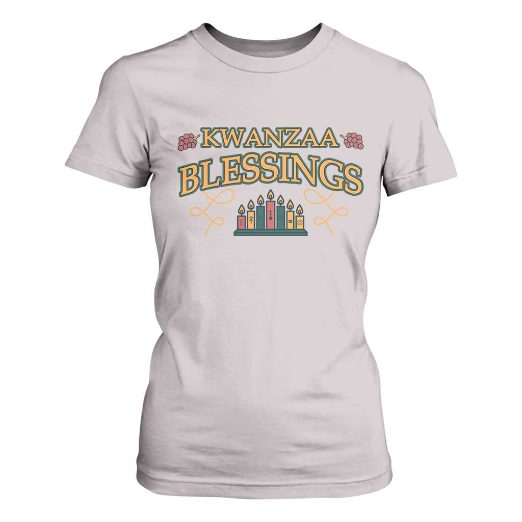 Kwanzaa Blessings T Shirt For Women African Heritage Celebration Gift TS12 Ice Gray Print Your Wear