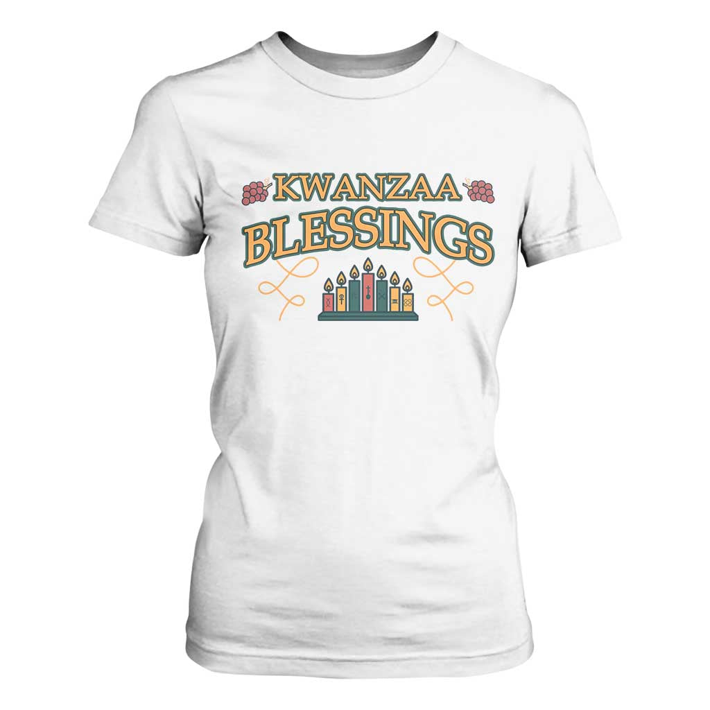 Kwanzaa Blessings T Shirt For Women African Heritage Celebration Gift - Print Your Wear