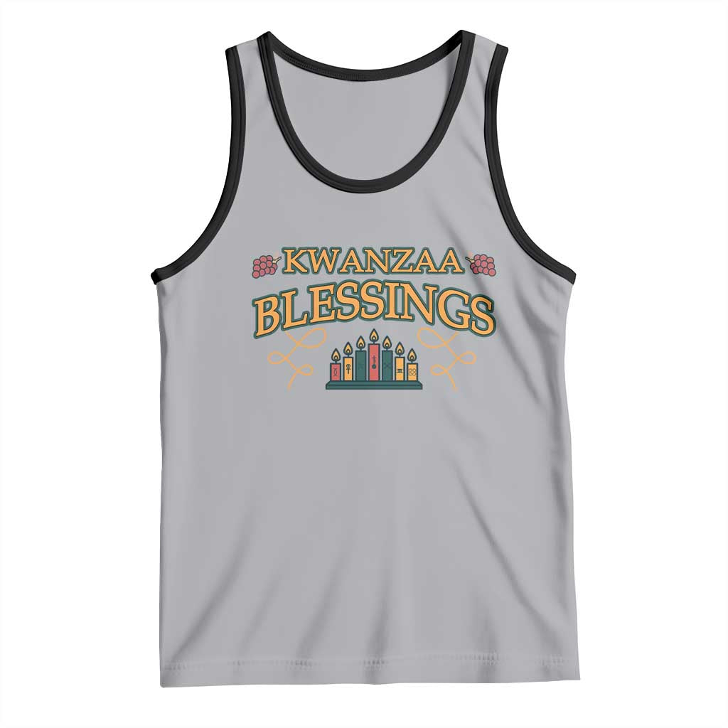 Kwanzaa Blessings Tank Top African Heritage Celebration Gift TS12 Athletic Heather Black Print Your Wear