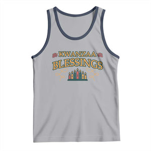 Kwanzaa Blessings Tank Top African Heritage Celebration Gift TS12 Athletic Heather Navy Print Your Wear