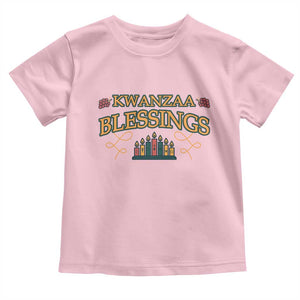 Kwanzaa Blessings Toddler T Shirt African Heritage Celebration Gift TS12 Light Pink Print Your Wear