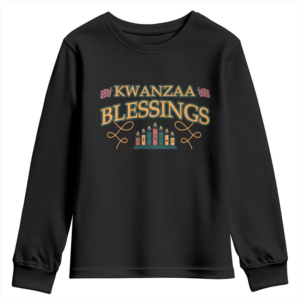 Kwanzaa Blessings Youth Sweatshirt African Heritage Celebration Gift TS12 Black Print Your Wear