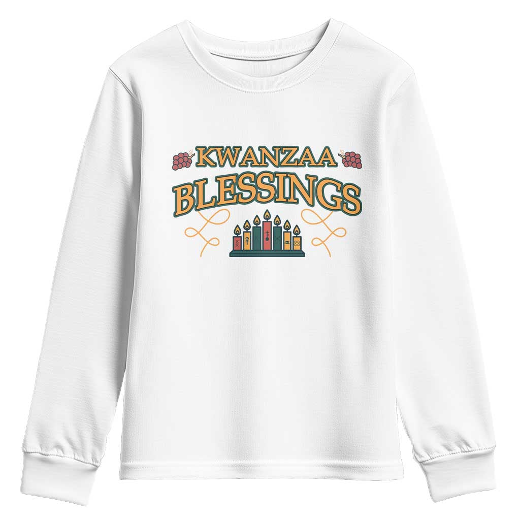 Kwanzaa Blessings Youth Sweatshirt African Heritage Celebration Gift TS12 White Print Your Wear