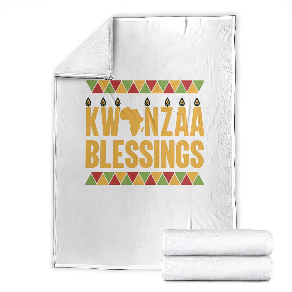 Kwanzaa Blessings Throw Blanket Kinara Light African Heritage Gift TS12 Black Print Your Wear