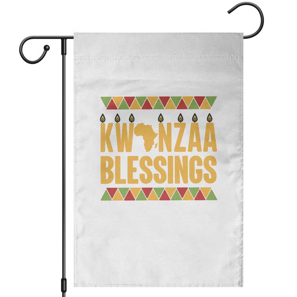 Kwanzaa Blessings Garden Flag Kinara Light African Heritage Gift TS12 Black Print Your Wear