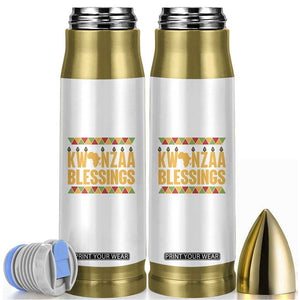 Kwanzaa Blessings Bullet Tumbler Kinara Light African Heritage Gift TS12 White Print Your Wear