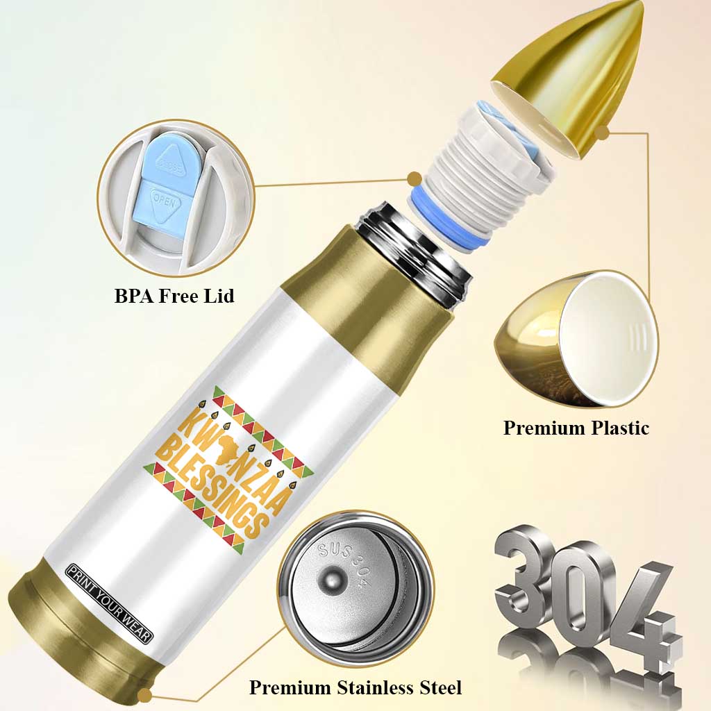 Kwanzaa Blessings Bullet Tumbler Kinara Light African Heritage Gift TS12 Print Your Wear