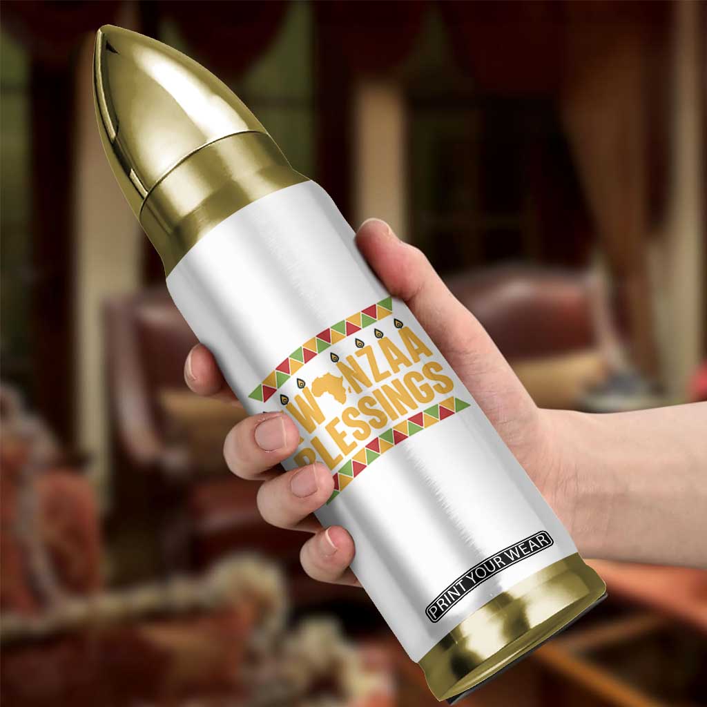Kwanzaa Blessings Bullet Tumbler Kinara Light African Heritage Gift TS12 Print Your Wear