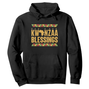 Kwanzaa Blessings Hoodie Kinara Light African Heritage Gift TS12 Black Print Your Wear
