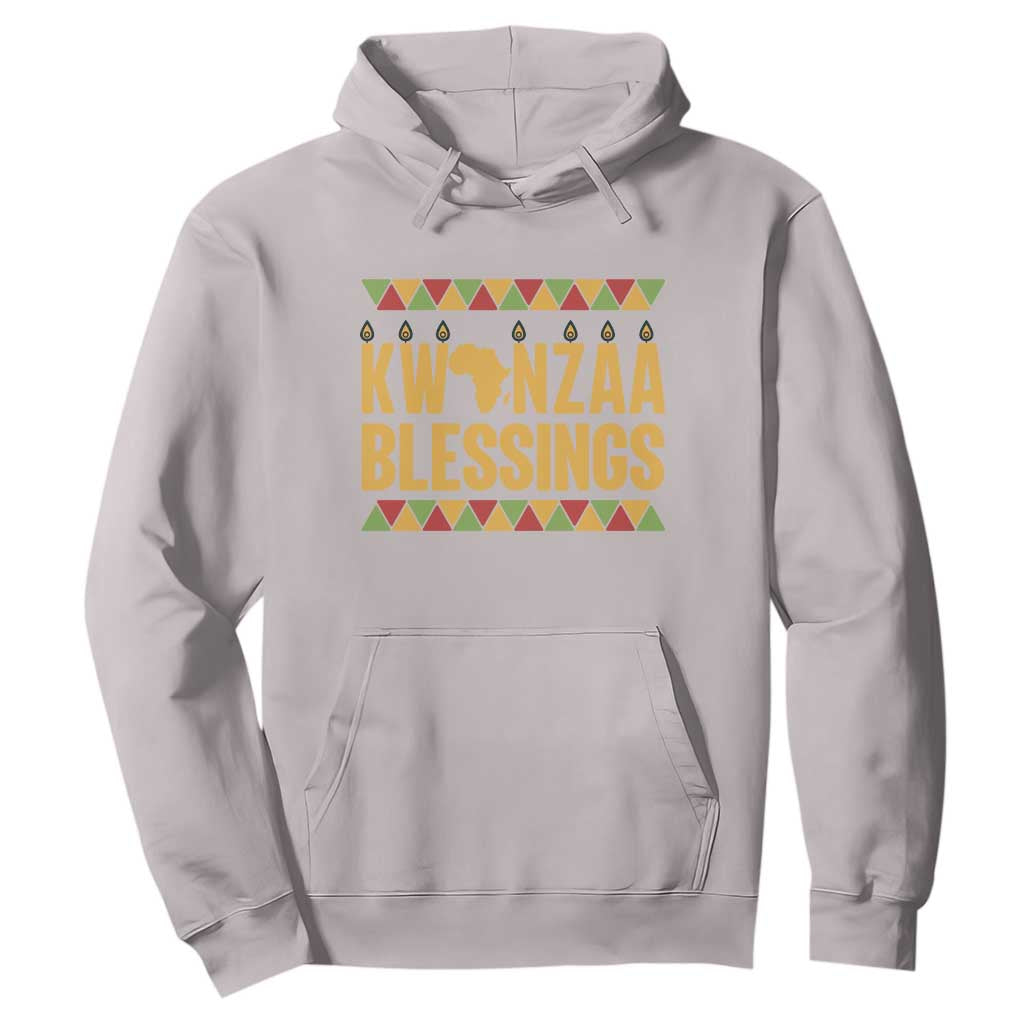 Kwanzaa Blessings Hoodie Kinara Light African Heritage Gift TS12 Ice Gray Print Your Wear