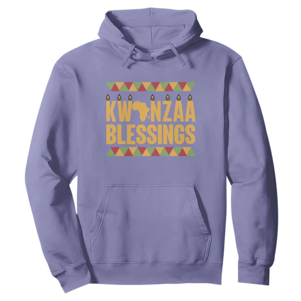 Kwanzaa Blessings Hoodie Kinara Light African Heritage Gift TS12 Violet Print Your Wear